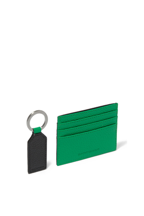 EA Leather Card Holder & Keyring Gift Set